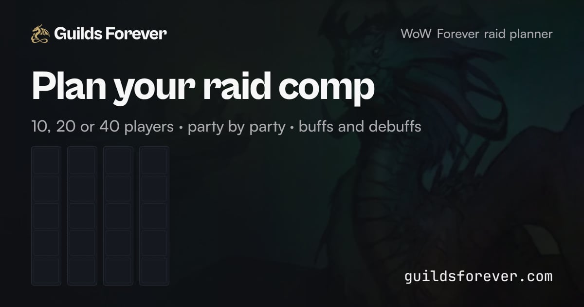 WoW Forever Raid Planner: Raid Comps, Buffs & Debuffs